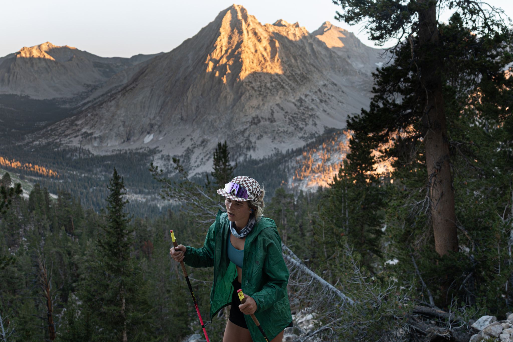 trail runner in mountains