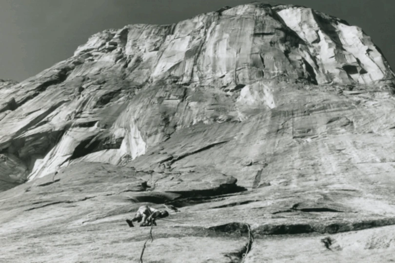black and white photo of yosemite