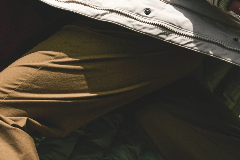 A close up photo of the men's Columbia ROC tech chinos.