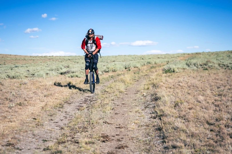 unicycling unicorn CDT open field