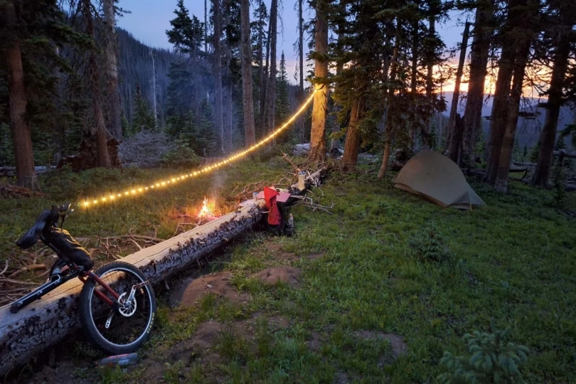 unicycling unicorn camp site CDT
