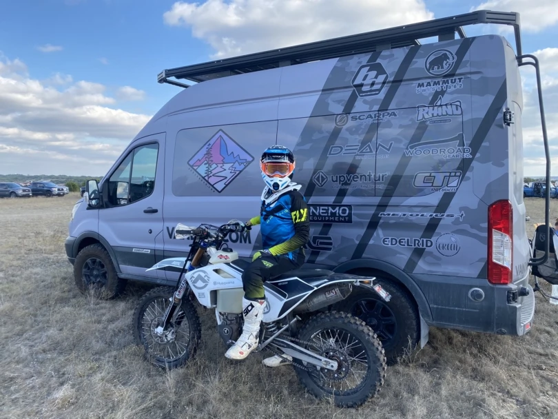 Vandoit Campervan with Seiji Ishii on moto