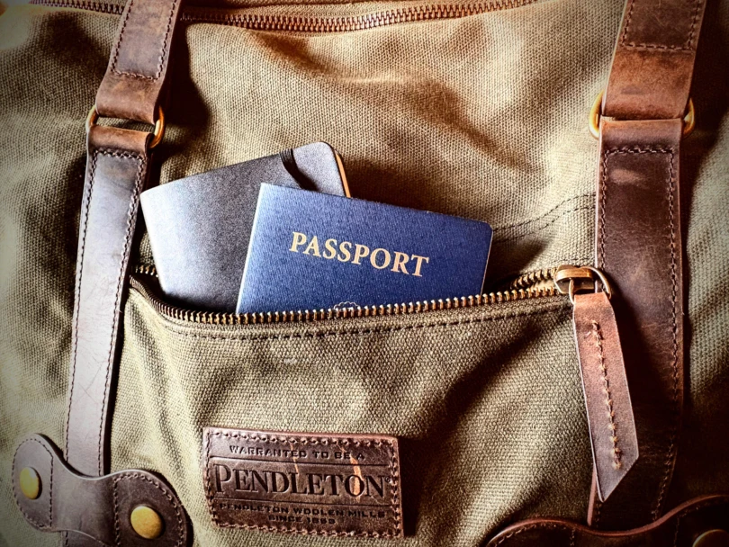 Pendleton Odyssey Waxed Canvas Duffel Bag outer pocket