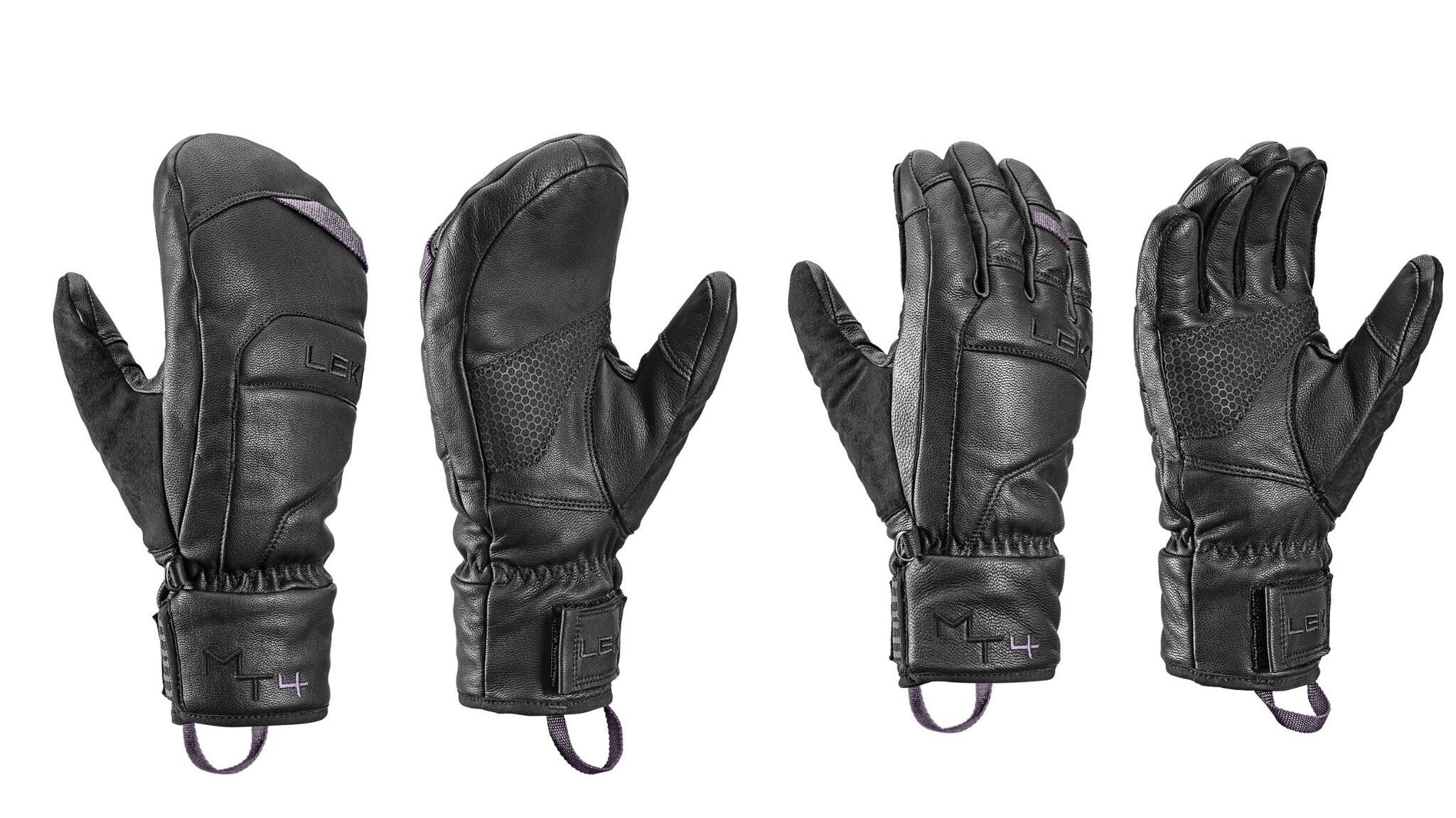 Two pairs of black winter gloves