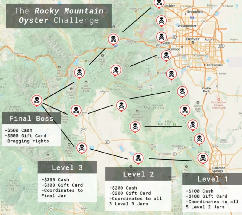 treasure map with coordinates