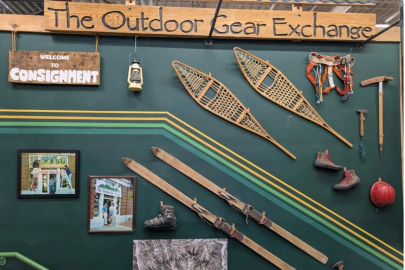 display at store saying outdoor gear exchange