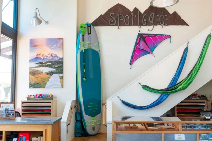 Inside of outdoor gear store