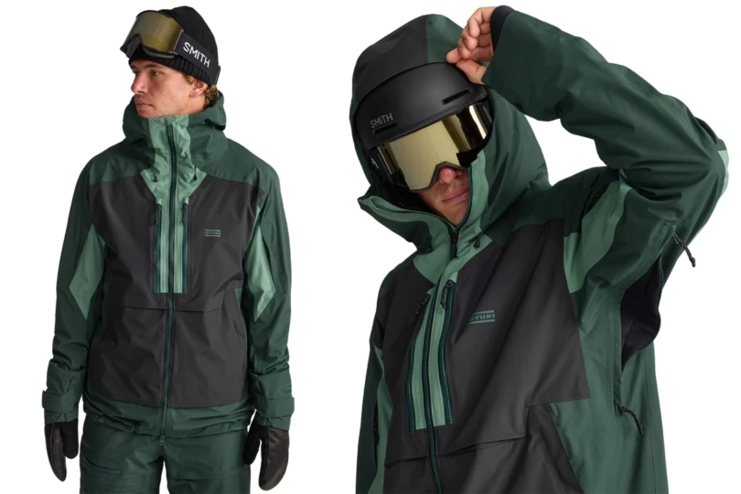 side by side shots of men wearing ski clothing
