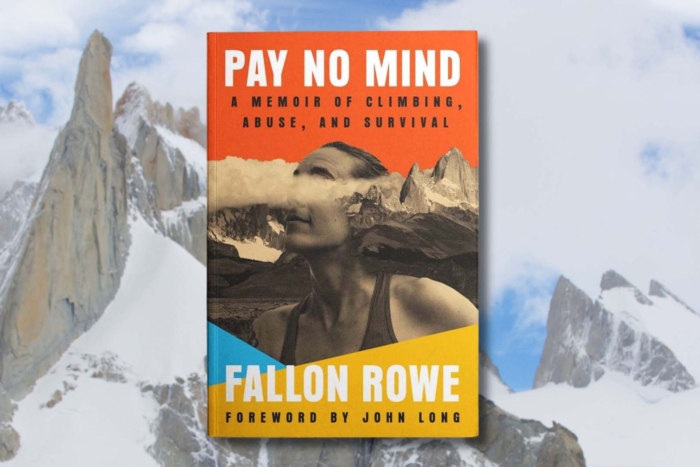 book cover on alpine background