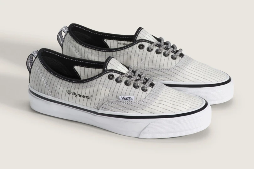 black and white striped vans