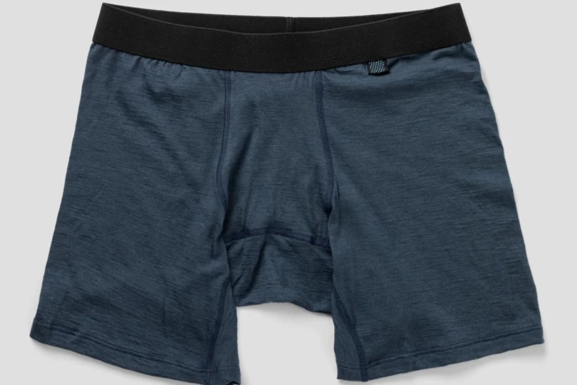 blue boxer briefs with black waistband