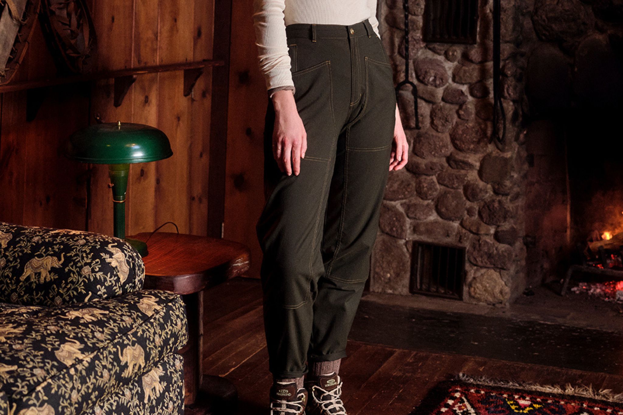 close up shot of women wearing brown pants