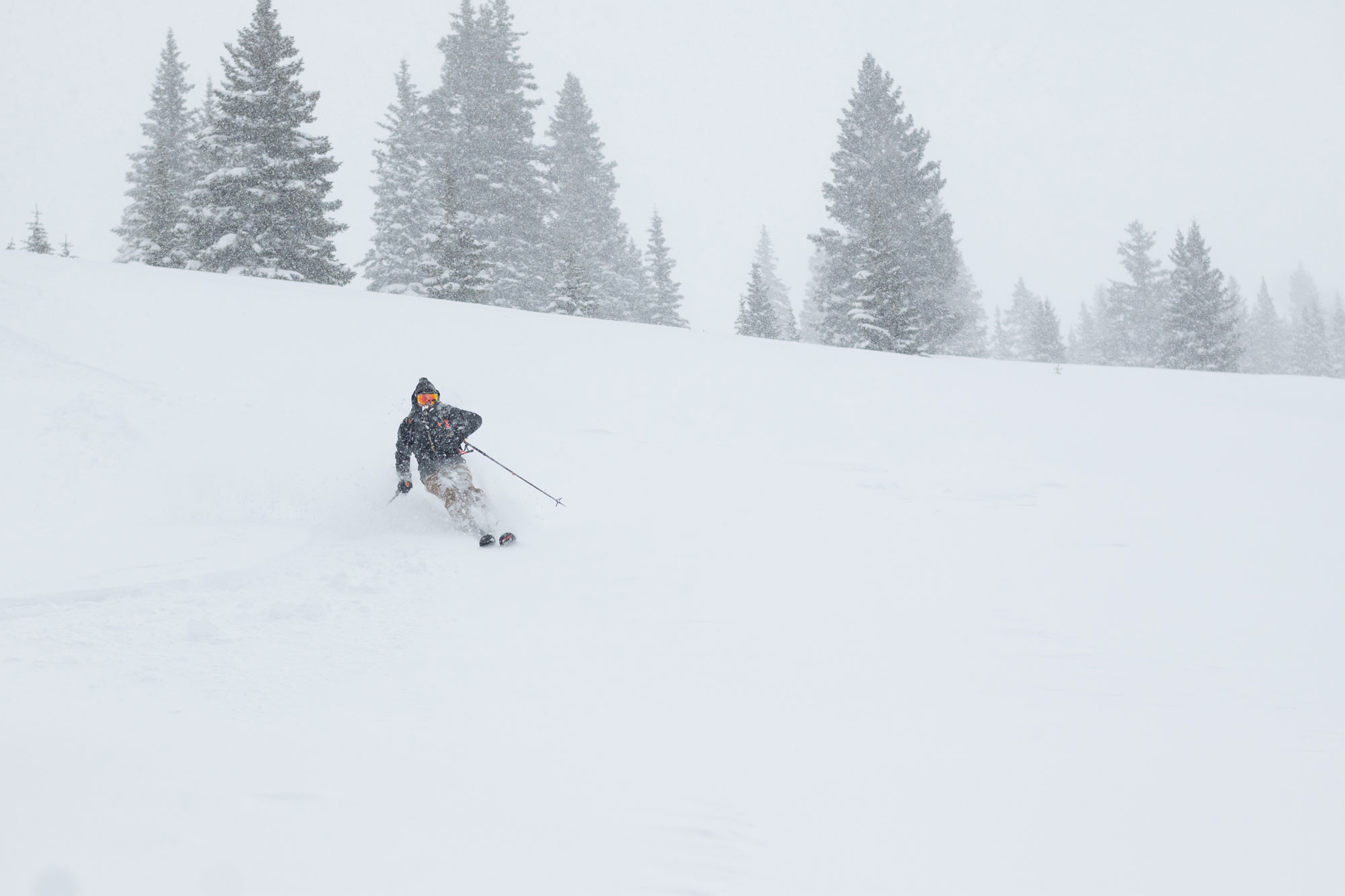Skier in snowy mountain