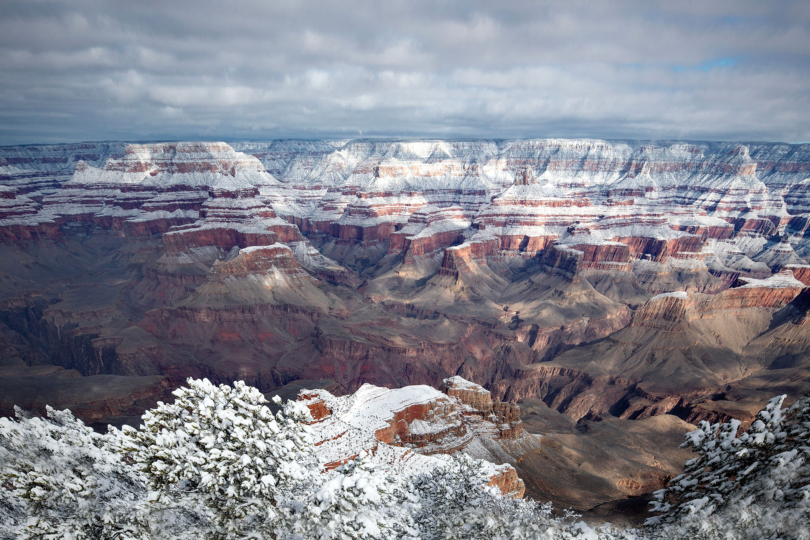 north rim grand canyon snow