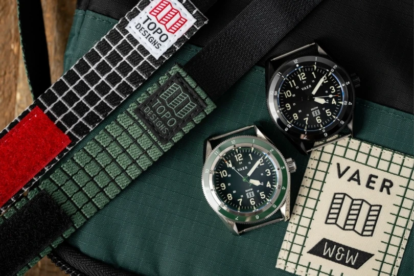 two watch faces and straps