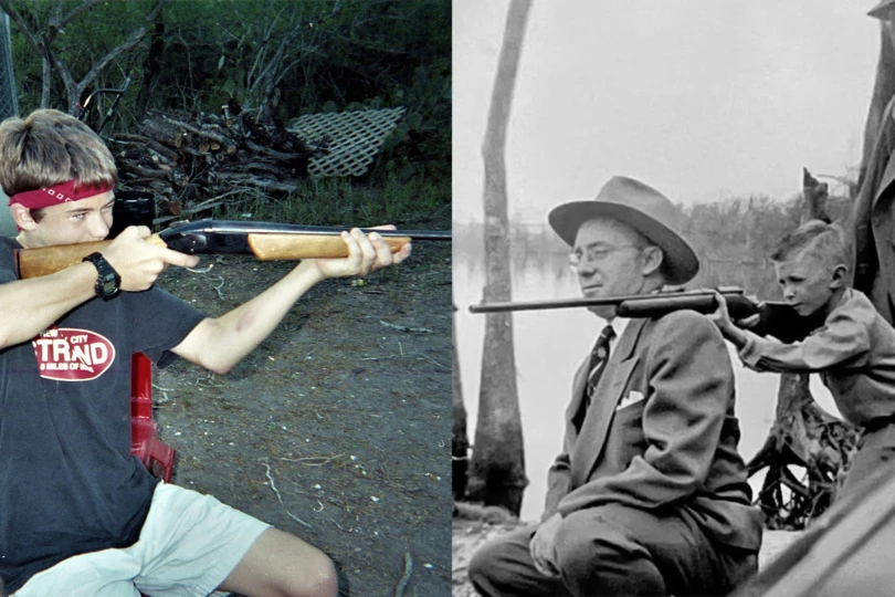 father and son shooting