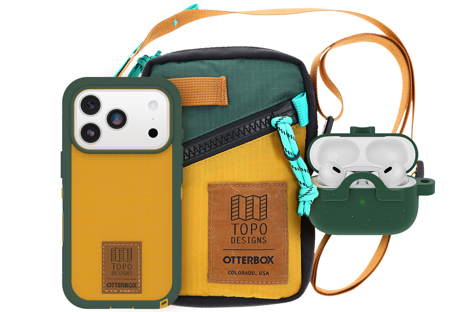 Phone case, shoulder bag, and AirPods case