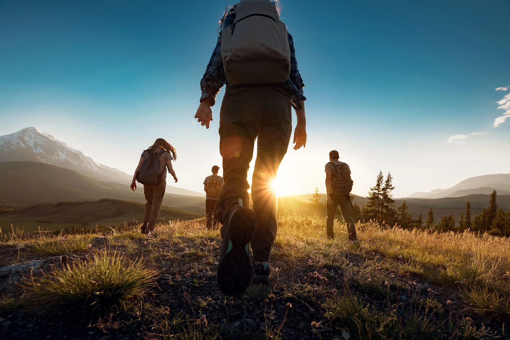 group of hikers