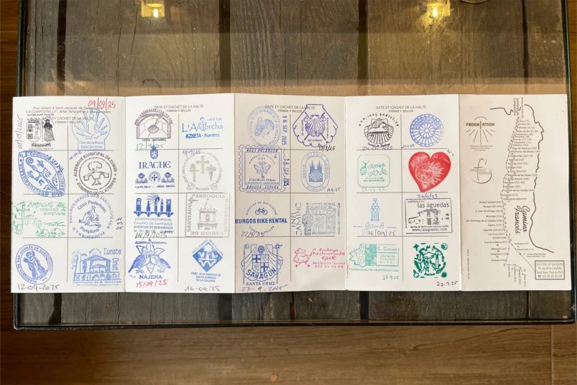 Camino de Santiago hike pilgrim passport stamps