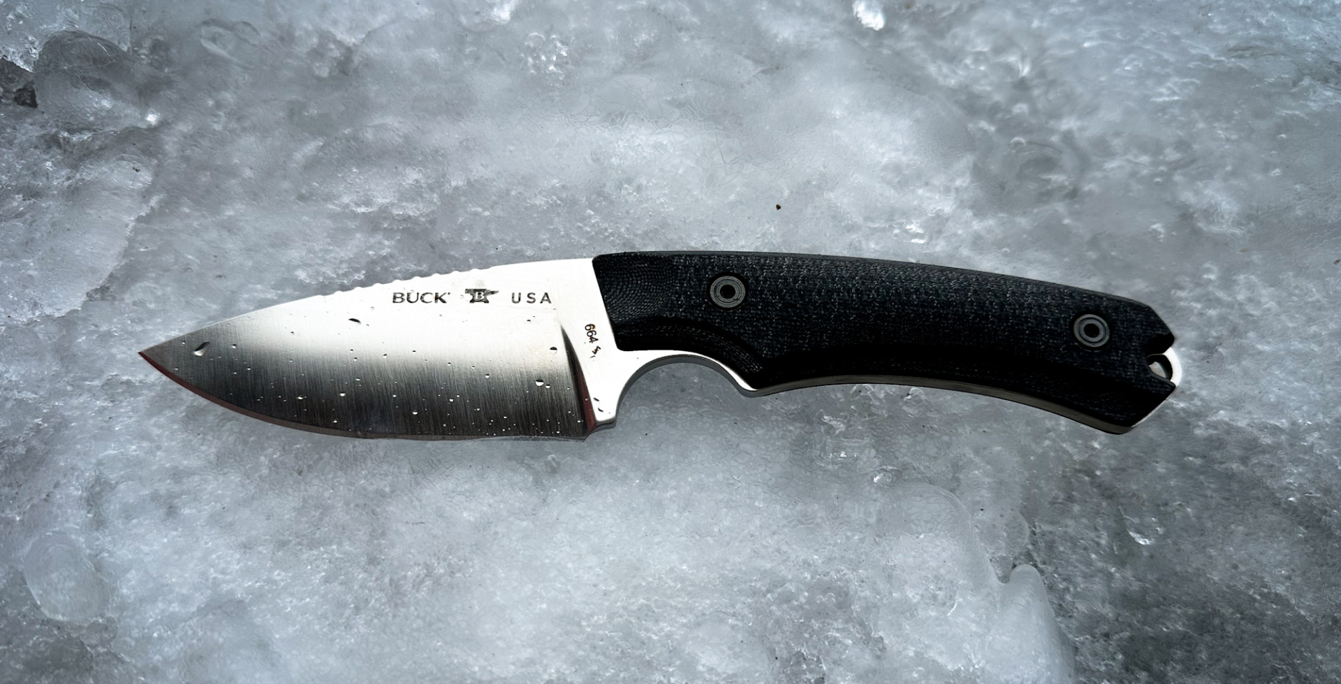 Buck Alpha Hunter Elite in snow/ice