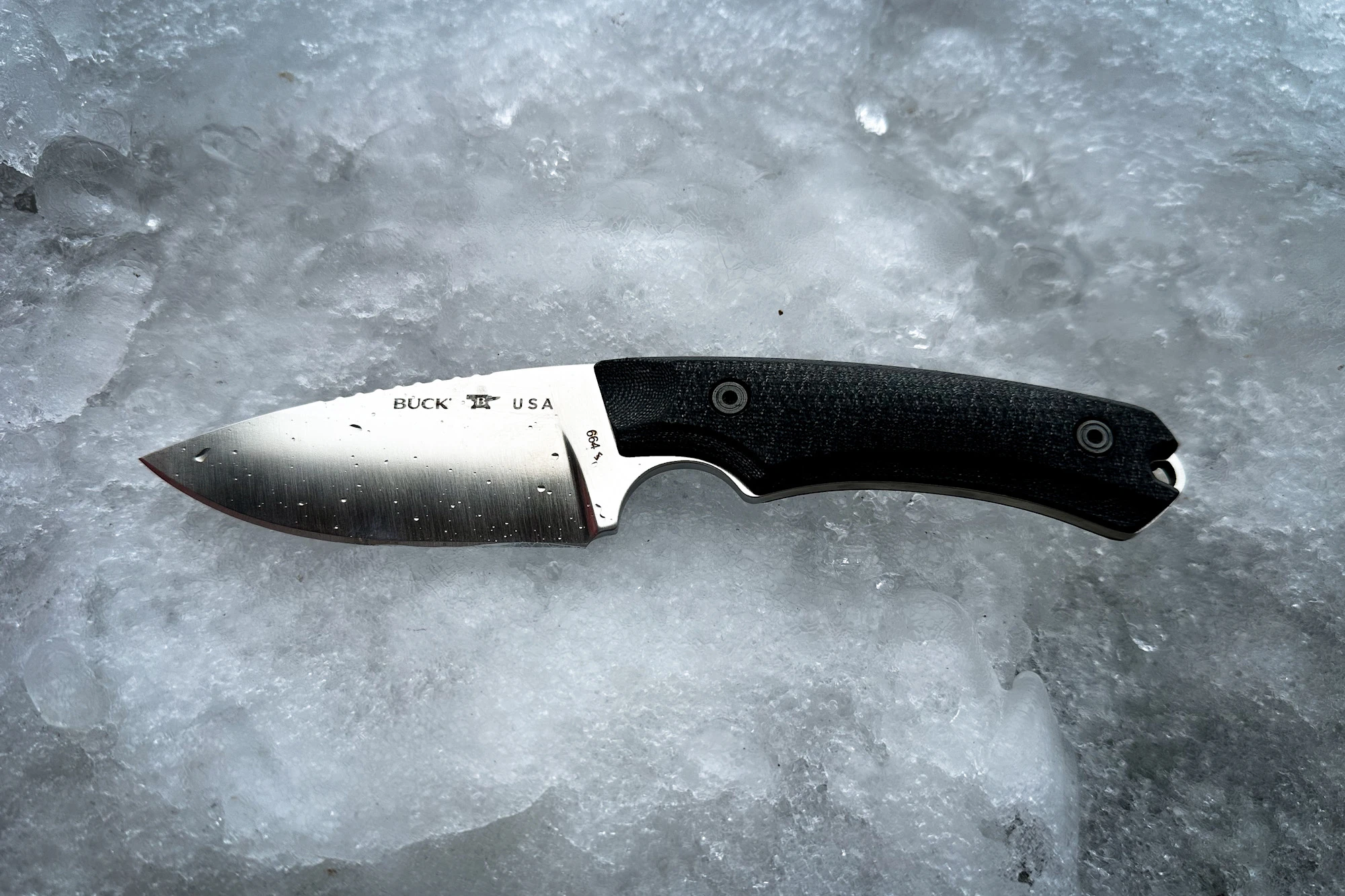 Buck Alpha Hunter Elite in snow/ice