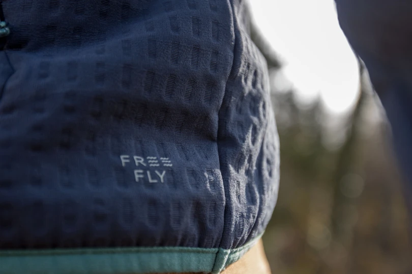 A Free Fly Logo on a jacket/