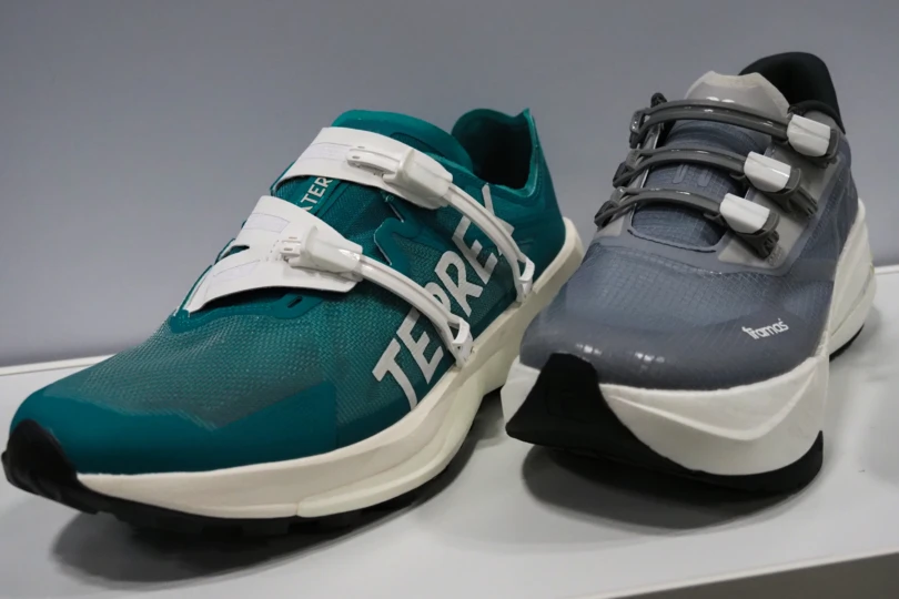 zipzon closure on two prototype shoes