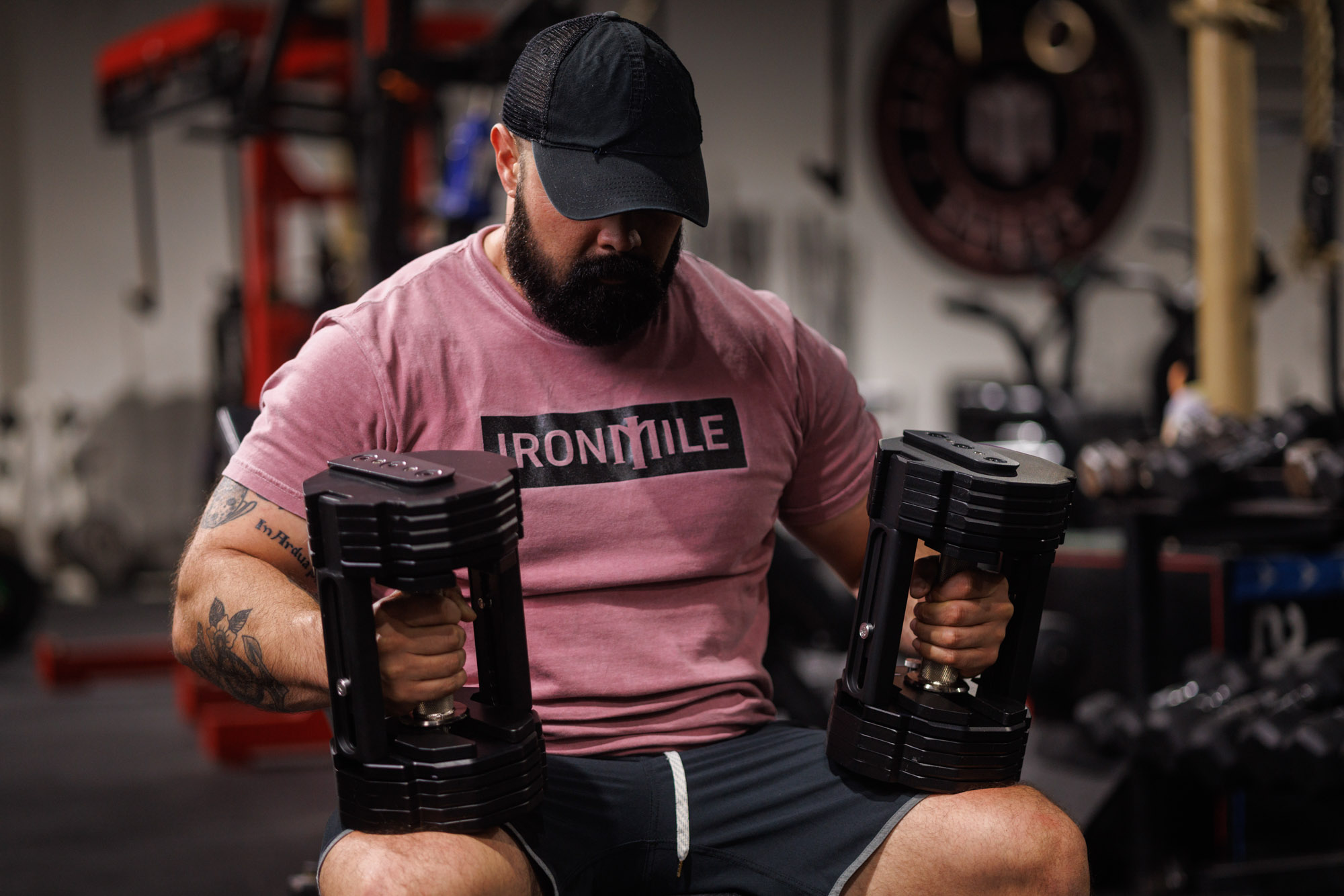 REP x Pepin dumbbell setup