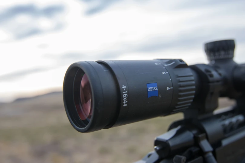 The back half of the Zeiss Conquest V4 Riflescope