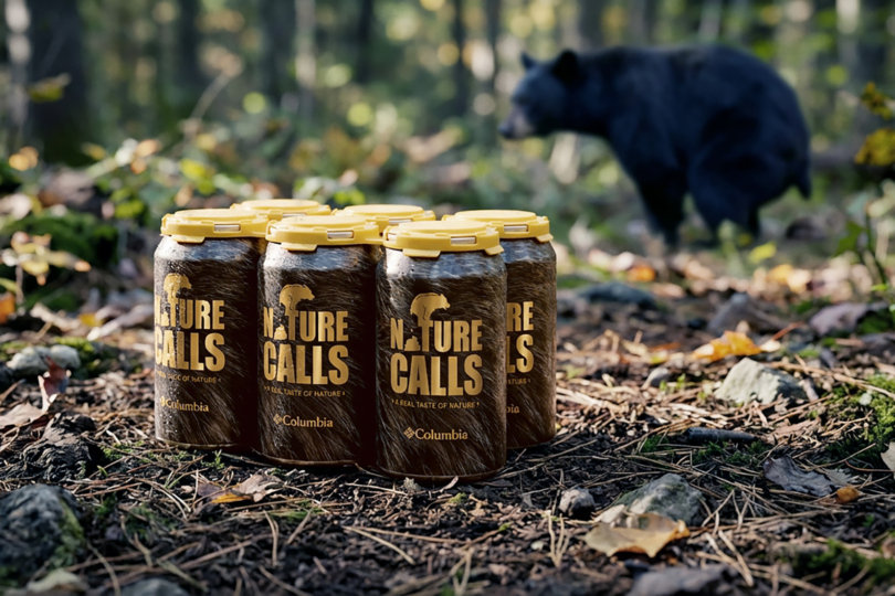 nature calls beer columbia in woods