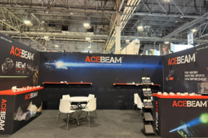 A flashlight booth for Acebeam at SHOT Show 2026