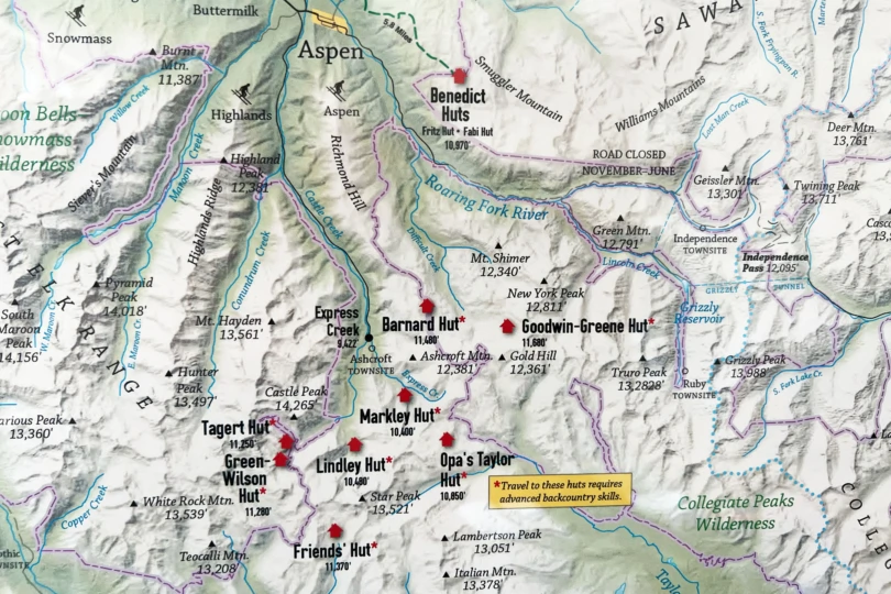 Map of Aspen hut system.