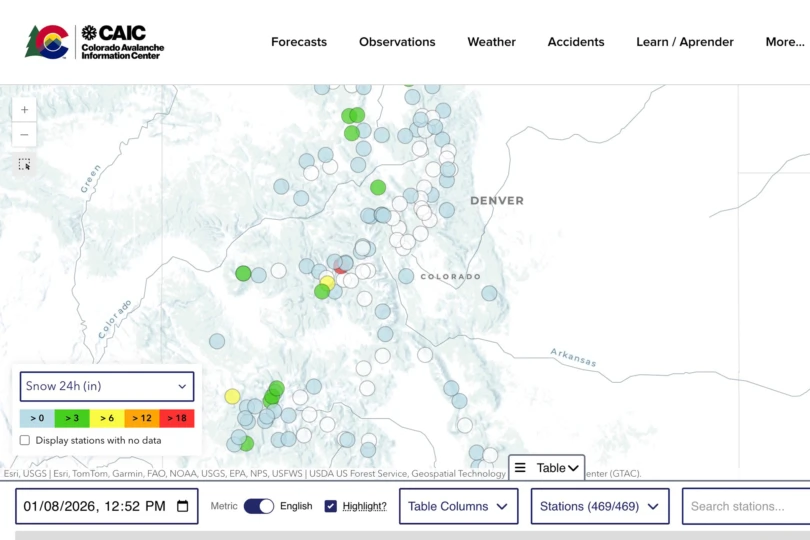 CAIC upgrades avalanche tools forecast map