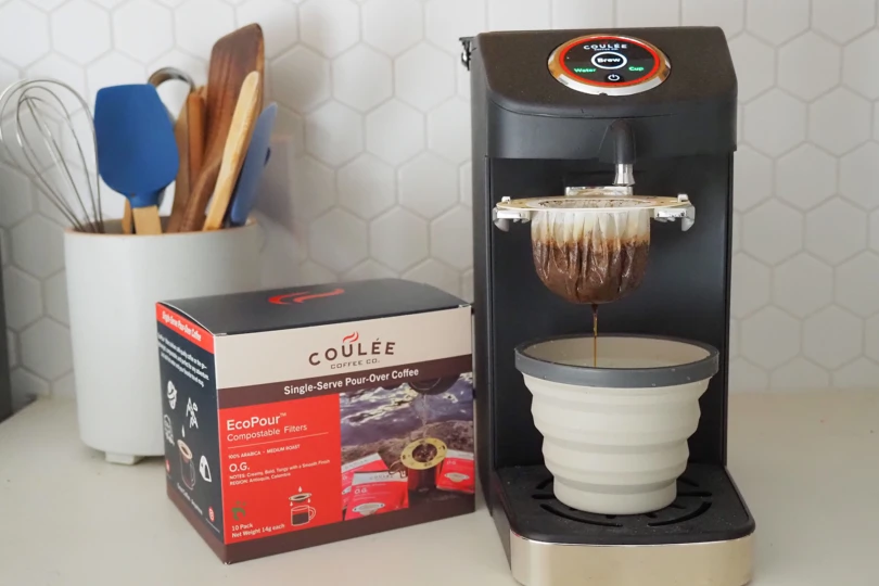 coulee coffee maker in kitchen