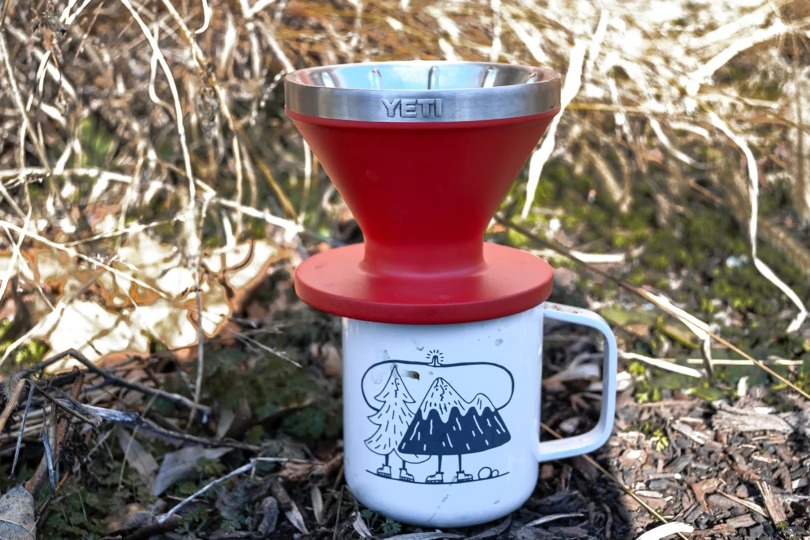 red yeti pour over on camp mug