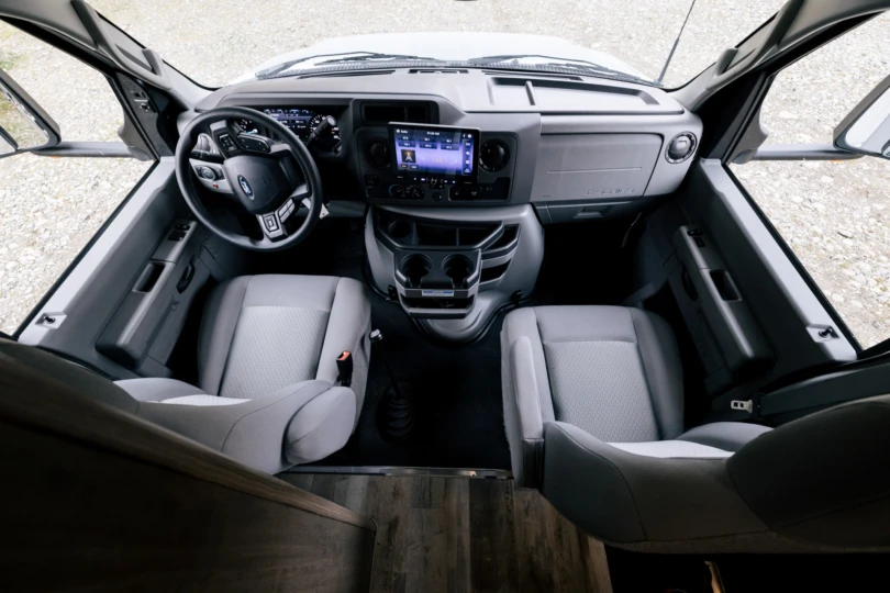 the cab of the ridge xt van