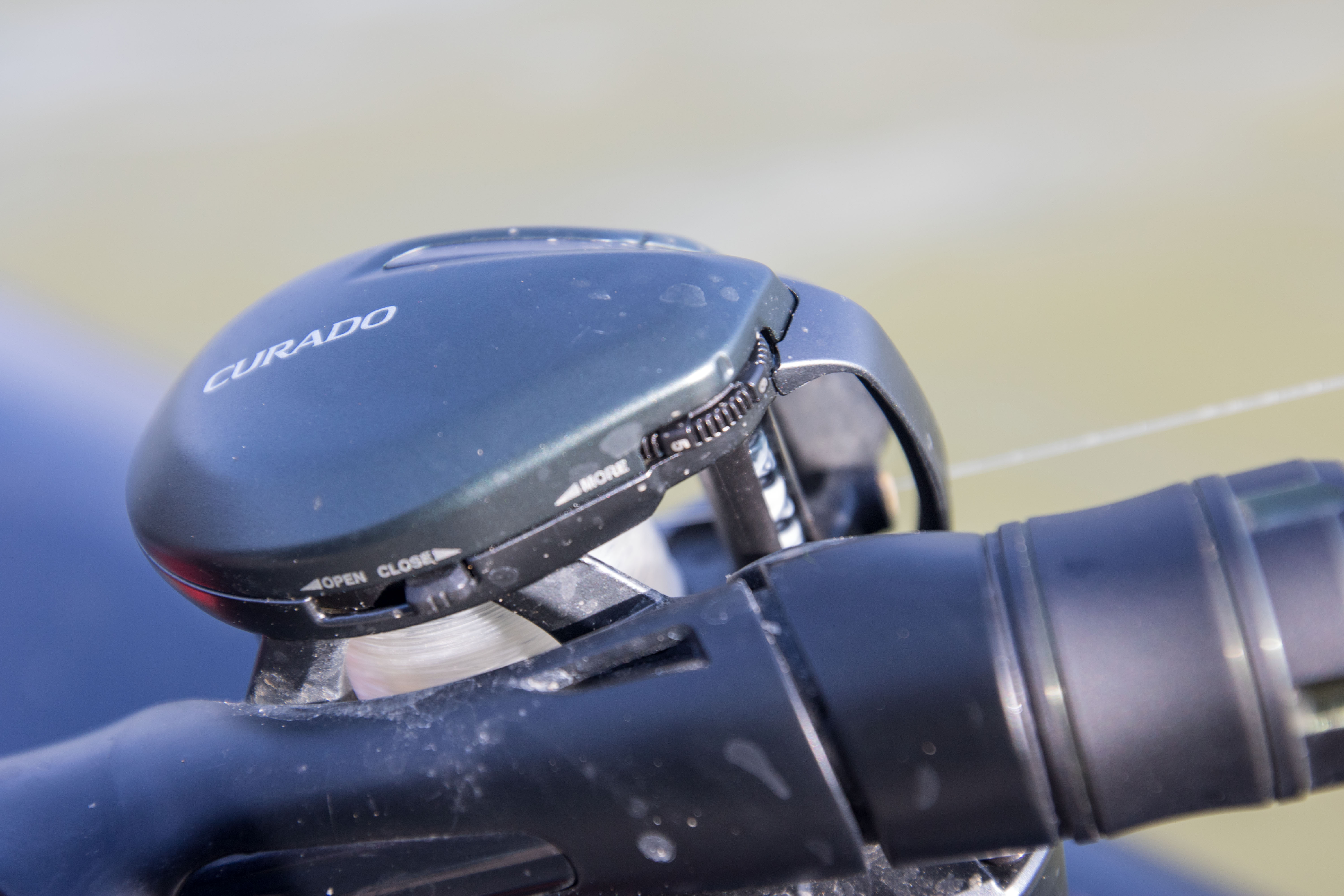 The underside of the Shimano Curado 150M Reel