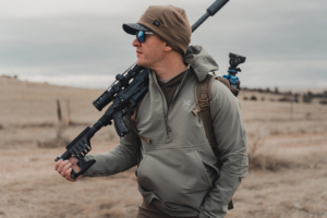 Hunter wearing Kifaru apparel line