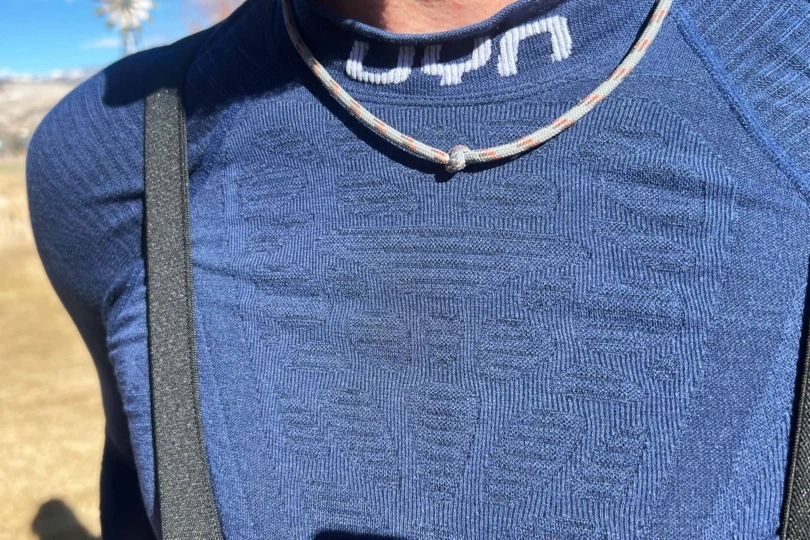 Man wearing UYN Baselayers under a hoody