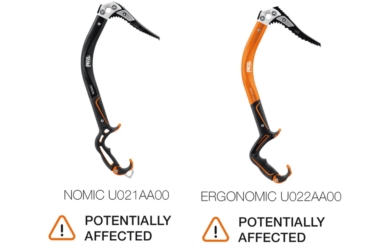 two ice axes being recalled