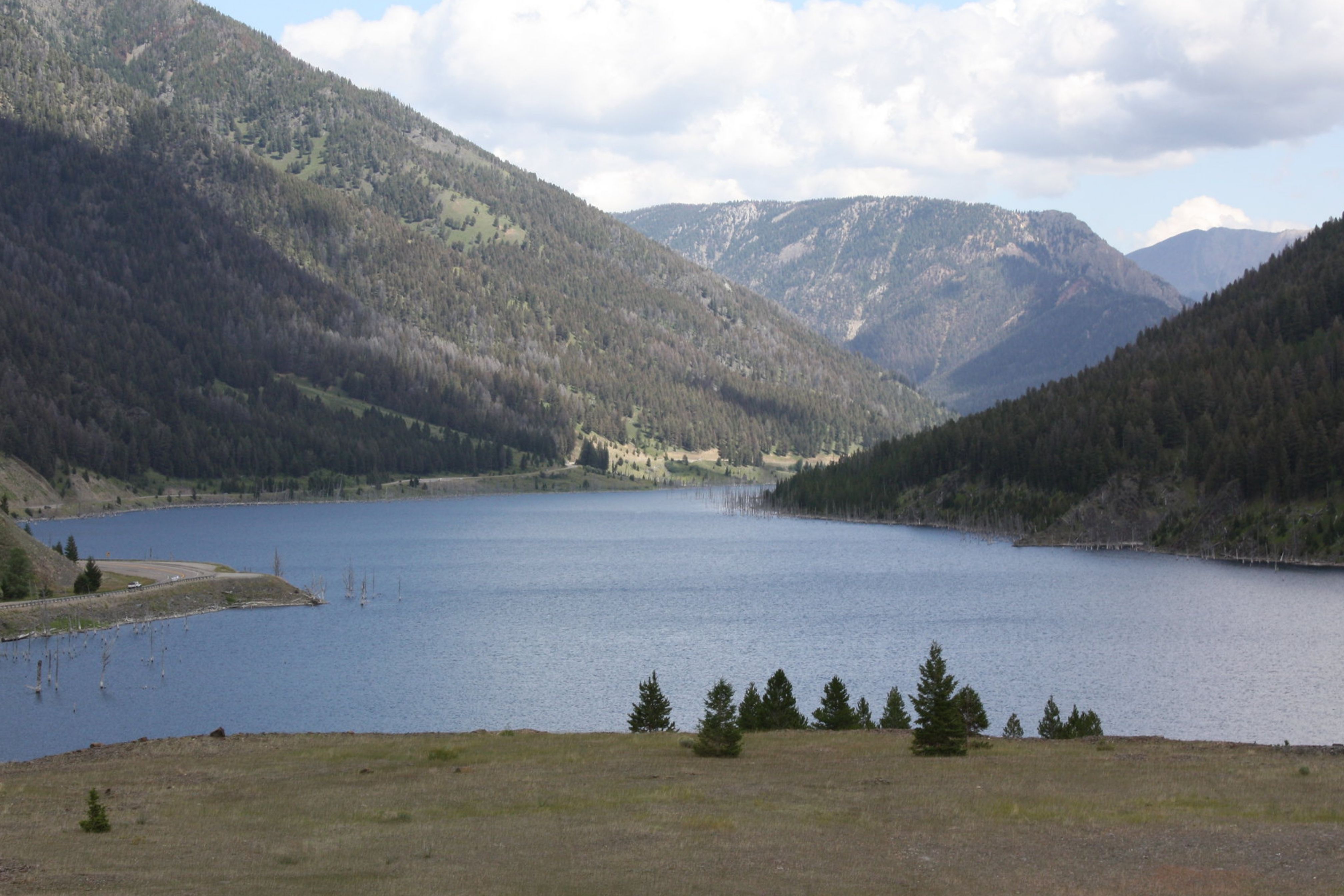 lake among mountains