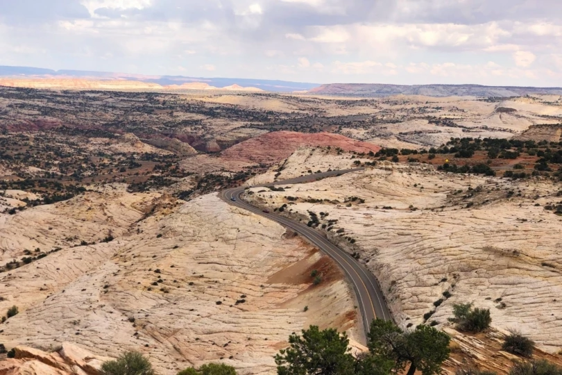 road passes through desert
