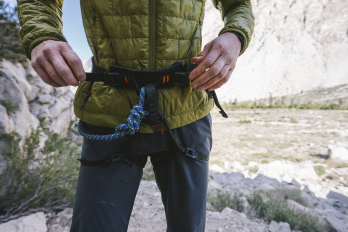 Testing Mammut Ophir Harness; (photo/Miya Tsudome)