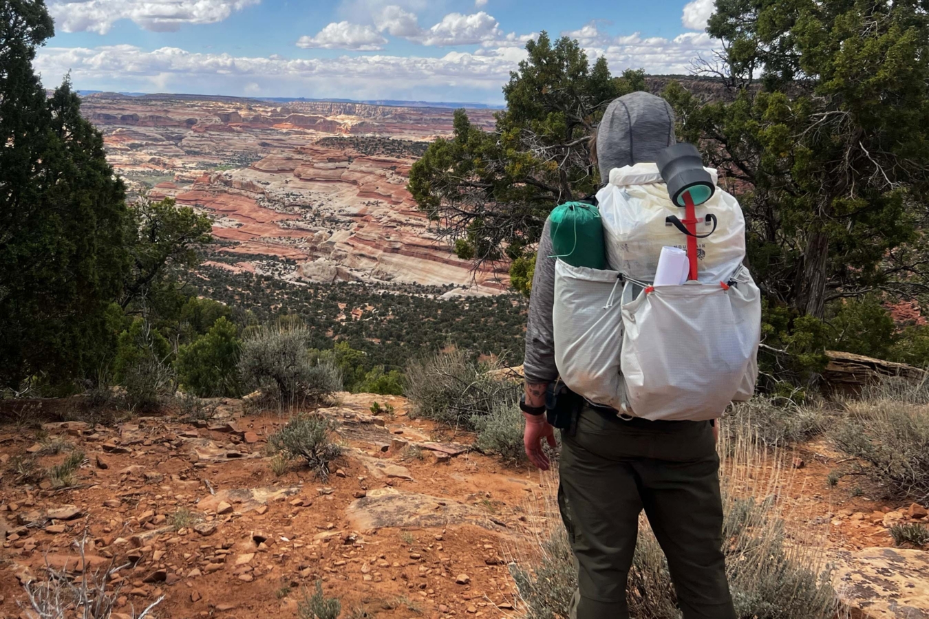Man wearing Mountain Hardwear Alakazam Backpack