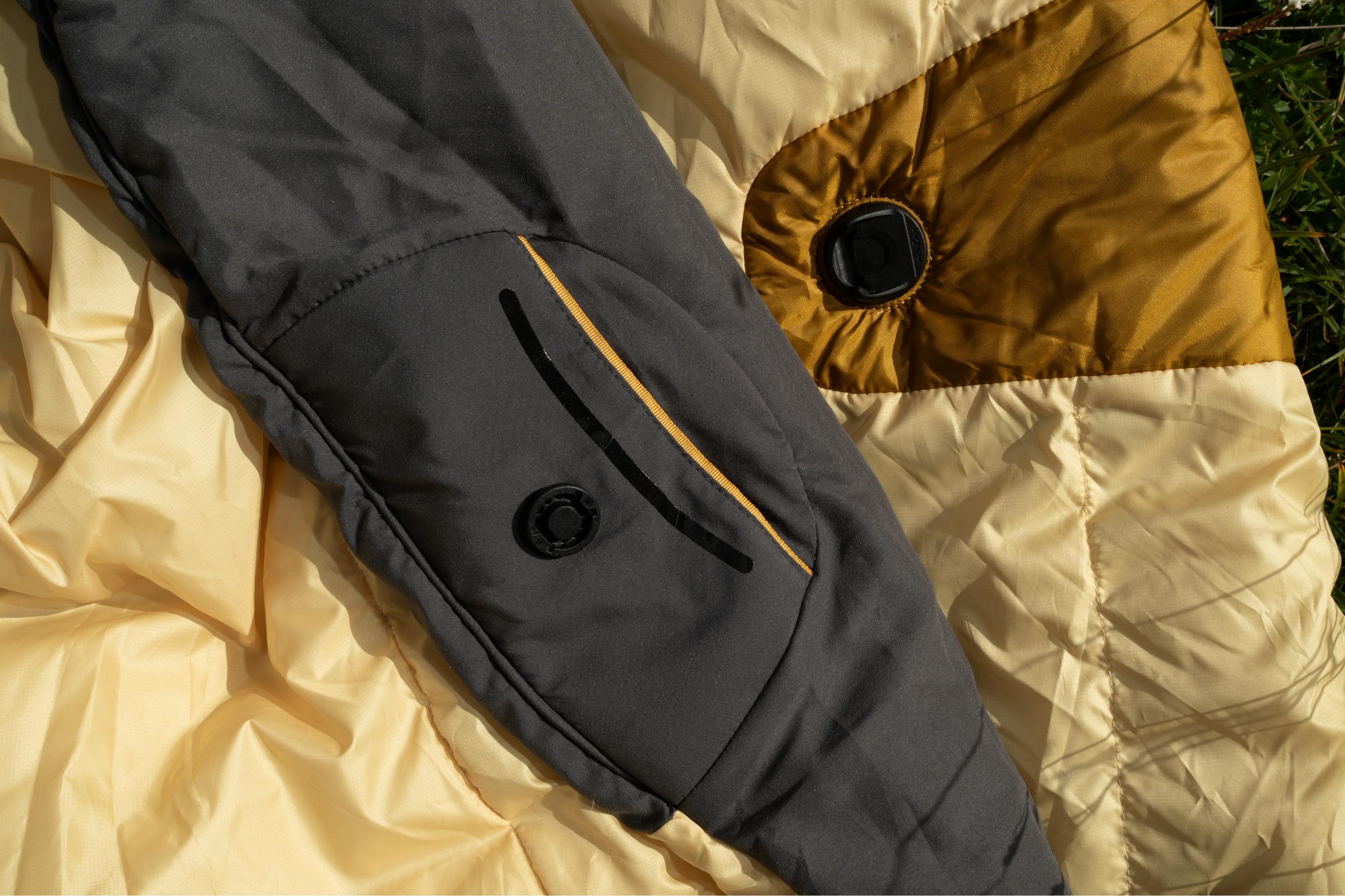 close-up shot of magnetic closures on