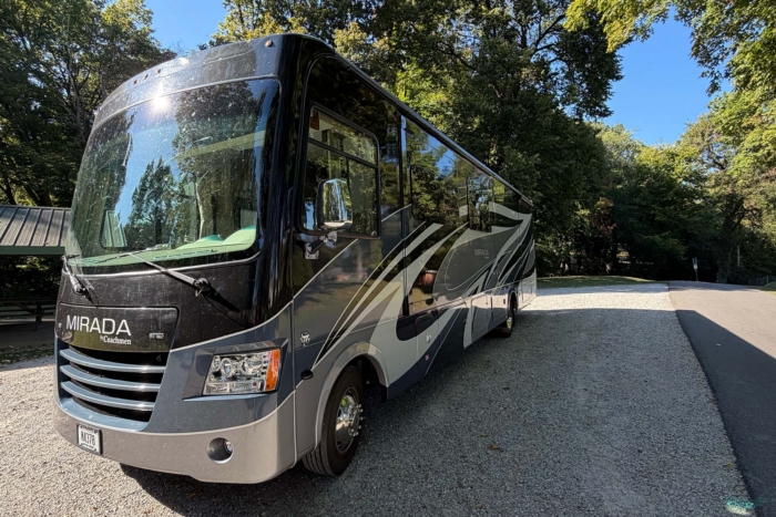 coachman mirada rv parked outside