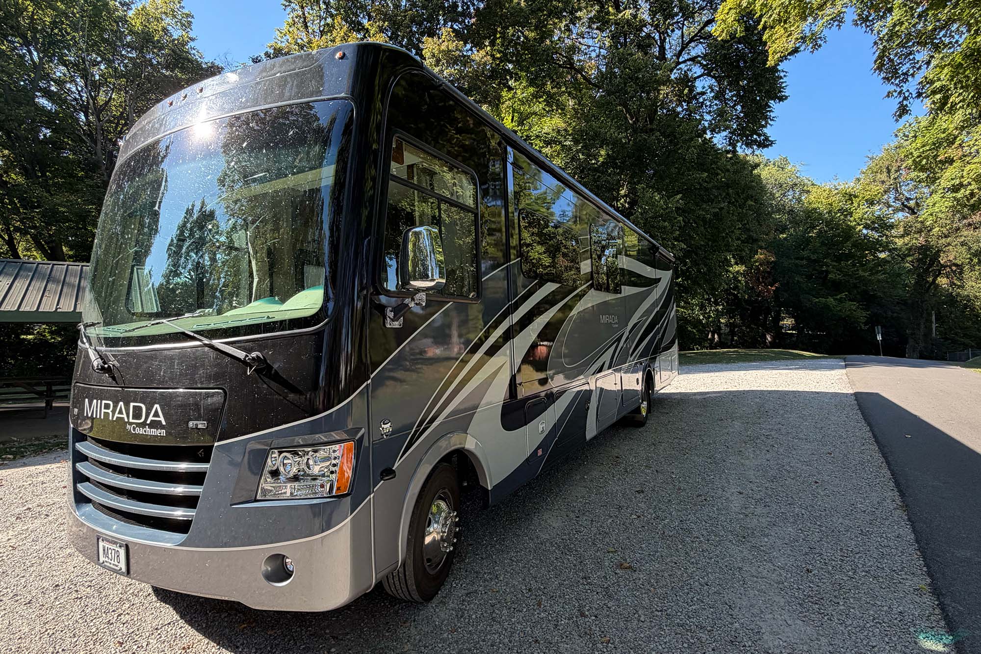 coachman mirada rv parked outside
