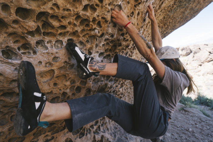 Scarpa Drago LV Climbing Shoes being tested
