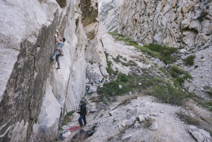 Testing the Petzl Arial; (photo/Miya Tsudome)