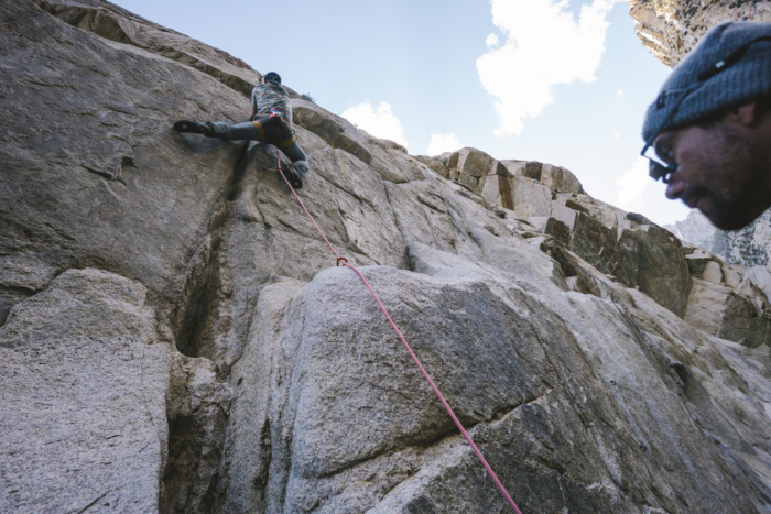 Testing the Petzl Arial; (photo/Miya Tsudome)